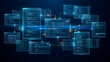 © emwe studio - Software development network architecture features interconnected glowing programming screens visualizing complex system integration and digital backend structure