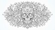© pakawan - Skull coloring pages for beginners focusing on creative starting points