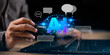 © Images for you - Software developer interacts with conversational artificial intelligence through an advanced AI chatbot, enabling generative automation, natural language processing, smart communication, productivity