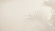 © AK - A serene and peaceful background with a palm tree shadow on a beige wall