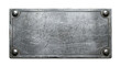 © PNG BOSS - Old rustic metal plate with four bolts isolated on transparent background