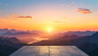 © Alisyah - Vivid sunset over a mountainous landscape with a reflective surface