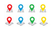 © Oman - Collection of colored pin icons marking areas on a map. Vector illustration