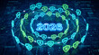 © Mirivox - Neon glowing shields and year 2026 surround a digital network, symbolizing cyber security and future defense strategies