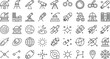 © Harlin_ - Astronomy and space exploration thin line icon set vector illustration with telescopes, observatories, planets, rockets, satellites, and constellations icons.
