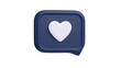 © Fraser - Dark blue speech bubble with white heart icon