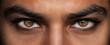 ©  Arise Leo - Intense close-up portrait of a man with sharp eyeliner and piercing gaze conveying deep emotion