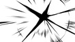 © Oleg - Dynamic anime impact burst with speed lines and comic explosion effect isolated on transparent background. Manga action frame for attack scenes, motion effects, game VFX and graphic design.