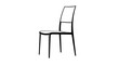 © Ritu - Minimalist modern chair illustration with simple black outlines and elegant design for contemporary interior spaces with lines with sleek minimalist