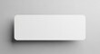 © Waij - Blank white rectangular sign or label mockup with rounded corners on a neutral gray background
