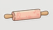© naina  - cartoon pastel color with little hearts rolling pin sticker style illustration.ai