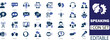© MdSakander - Speaking Communication Icon Set. Conversation, dialogue, public speaking, discussion, presentation, messaging and interaction vector icons.