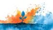 © Shotvex Studio - Young Plant Growing, Business Growth and Investment Watercolor Concept