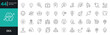 © hook  - Idea icon set, creative ideas, brainstorming, solutions, thinking, and more. Editable line icons. Vector illustration.