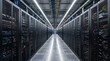 © UrbanRender - Modern Data Center Server Hallway with Rows of Computer Racks