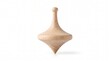 © Fakhar - Vintage wooden spinning top toy, classic handcrafted wood whirligig, traditional natural timber plaything isolated on white background