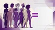 © olga - A diverse group of women of various ethnicities and ages standing together, symbolizing unity and equality