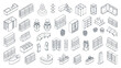 © Dimuthu - Retail Store Fixture CAD Blocks Isometric Vector Collection for Shop Interior Design