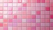 © btiger - glossy pink ceramic mosaic tiles in varying shades arranged in a neat grid with subtle reflections, soft gradient and a playful calming pattern