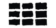 © Sharmin - Set of black ink brush stroke rectangular frames and banners for design elements