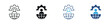© Icon Atelier - Global Business Icon Set. International Workforce, Business Process, Global Operations and Supply Chain Symbols. Vector Illustration.