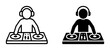 © Firuj - DJ Icon Set, Music Mixer, Turntable Player, Headphones, Entertainment, Party, Performance, Vector Graphics