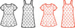 © SADNAN - Heart pattern dress collection line art fashion designs