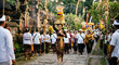 © Fakhrurozi - Traditional Balinese ceremony procession with people in cultural dress