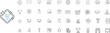 © Atikur - Casino and gambling line icons set, 40 vector elements for betting and gaming, minimalist outline symbols for poker and lottery apps,clean outline vector