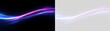 © Pro_Light - Abstract glowing neon light wave. Blue and purple luminous flowing lines on black and transparent background. Futuristic energy concept