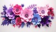 © Sali - Vibrant colorful abstract floral art arrangement design.