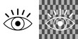 © mimo - Simple black and white eye icon set for vision and visibility design