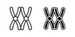 © SARMANICON - Genetic Chromosome Structure dual style icon set