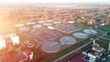 © AlexGo - Aerial view wastewater treatment facility landscape