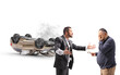 © Ljupco Smokovski - Men having an argument after a car accident