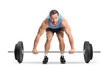 © Ljupco Smokovski - Man lifting a barbell with weights from the floor