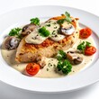 © Silvia Bogdanski - Hähnchenfilet mit Pilzrahmsoße