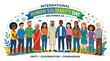 © Kampret - International Human Solidarity Day Event Featuring Diverse Group of People Standing Together in Unity Illustration