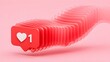 © Kathy Mathews - Social media like notification icons illustrating online engagement digital marketing popularity and audience interaction