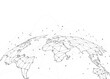 © MR stocks - Global Network Connection World Map with Digital Communication Lines