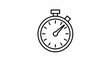© Aleks - Minimal Stopwatch Timer Icon Outline Design.