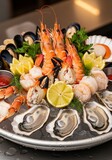 Seafood platter presentation