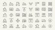 © ULFAITA - Industrial automation and smart logistics thin line icons.