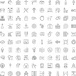© vectorwin - Collection of outline icons encompassing technology, nature, science, daily objects, and cultural elements, providing a versatile visual resource for digital design