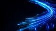 © Desmon - Glowing Fiber Optic Communication Network Lines Abstract Background