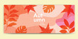 © mim art - Autumn Leaves Abstract Banner Template