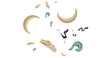 © Fendik eps - illustration of various wooden and paper debris with neutral colors and diverse shapes ideal for environmental cleanup or recycling concept
