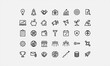 © lokshmon - Business startup icon set. Entrepreneurship and new venture related line icons launch, idea, innovation, funding, team, growth, pitch, planning vector illustration