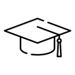 © starin - Square academic cap, graduation cap black line icon