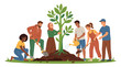 © RZ Digital ID - International Youth Day celebration of planting a tree together in nature